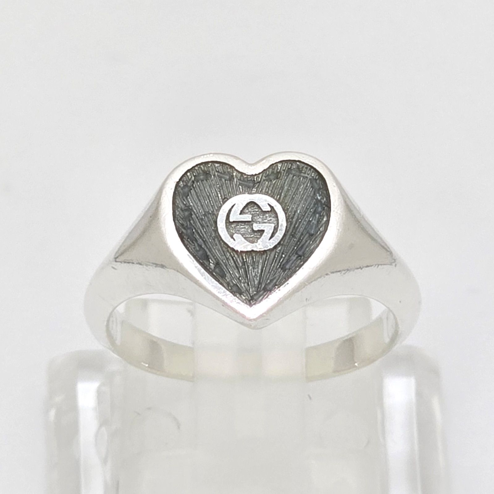 GUCCI グッチ 645544 インターロッキングG ハート付き リング 12 約11