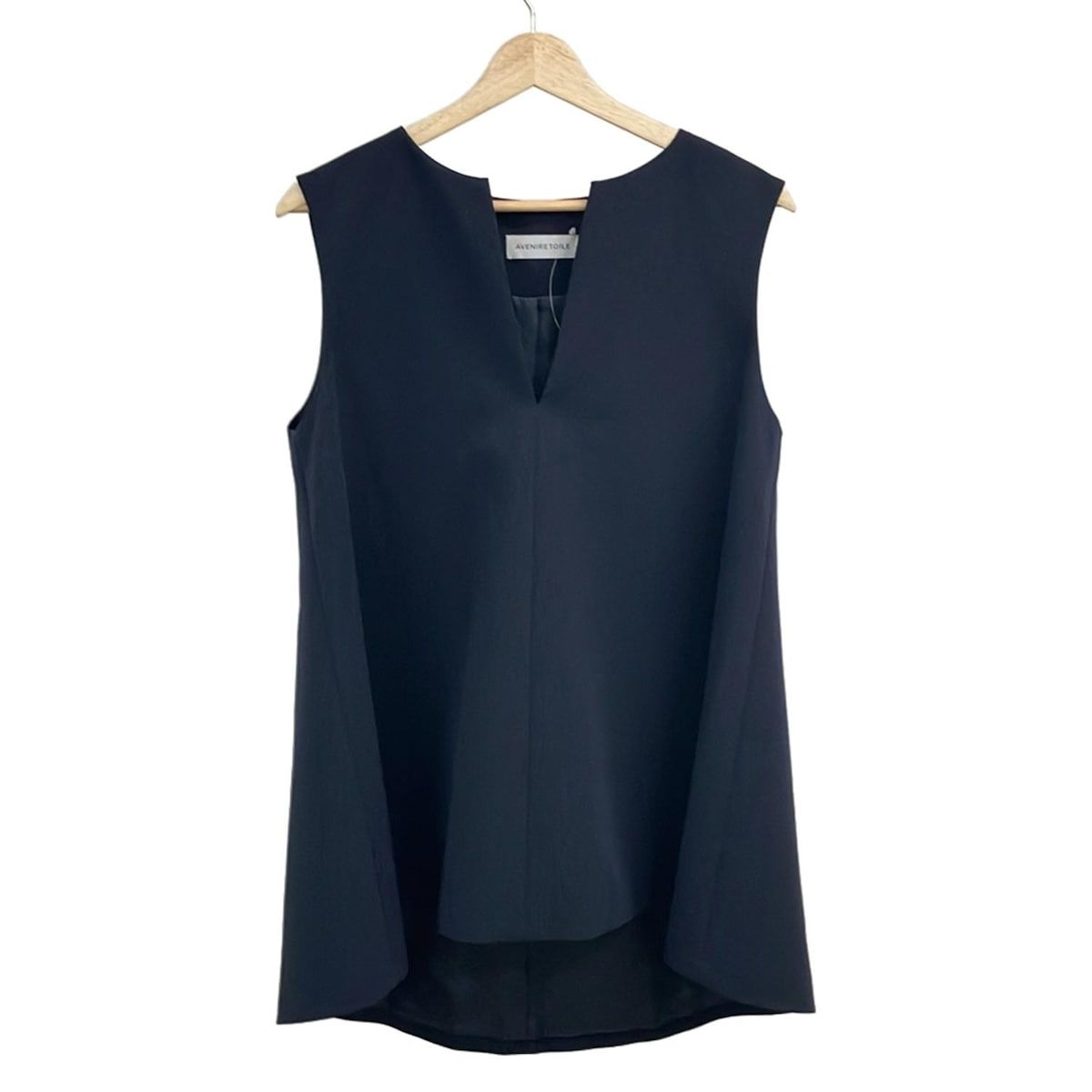 Aveniretoile(アベニールエトワール) チュニック サイズ38 M レディース美品 - ダークネイビー Vネック/ノースリーブ