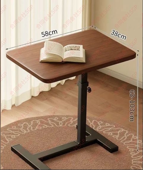 パソコンの上り下りの机、ベッドサイドテーブル、ベッドサイドの可動