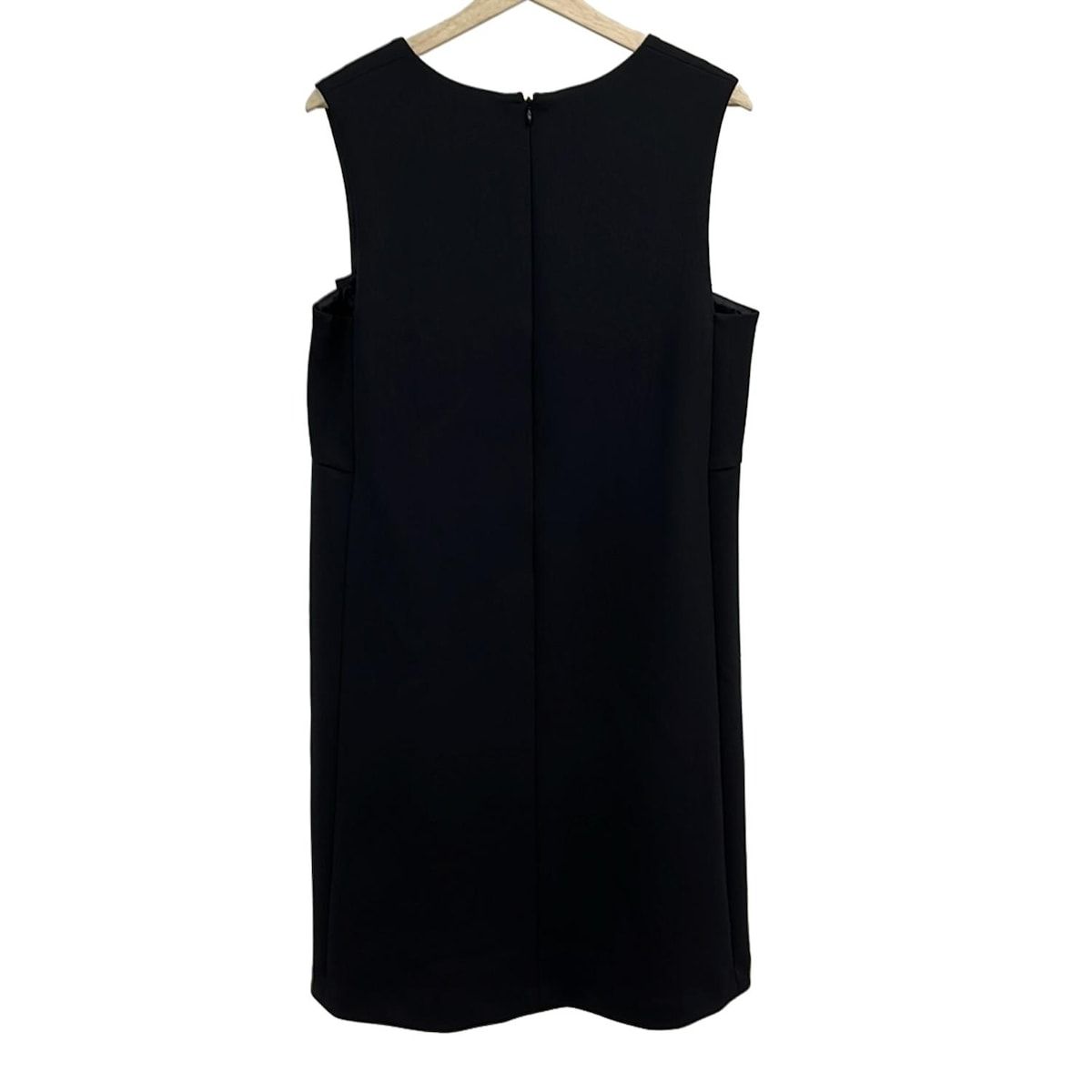 Aveniretoile アベニールエトワール ワンピース サイズ38 M レディース 黒 Vネック ノースリーブ ロング フェイクパール