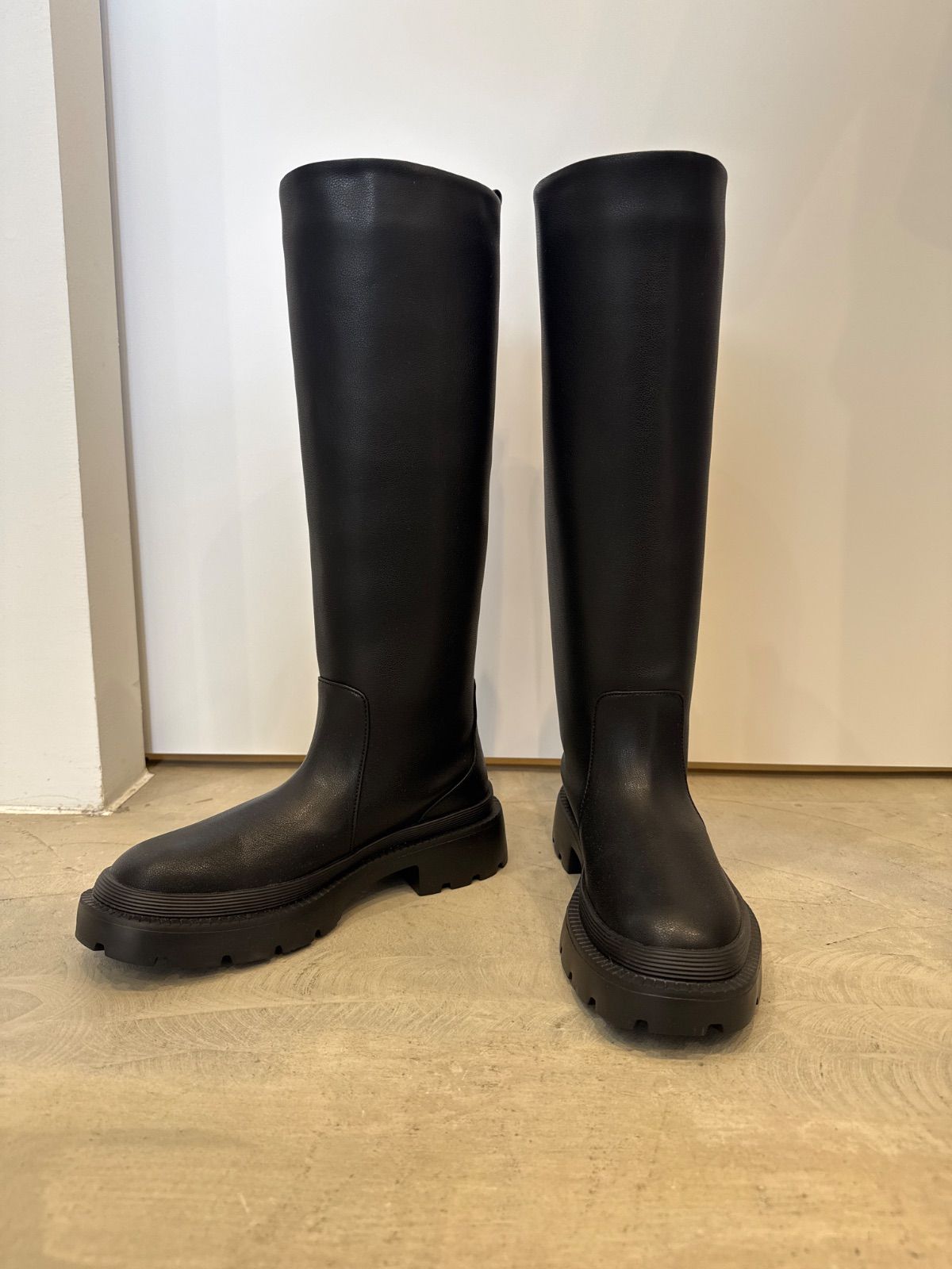 アトリエブルージュ】タンクソールロングブーツ 人気 ATELIER BRUGGE