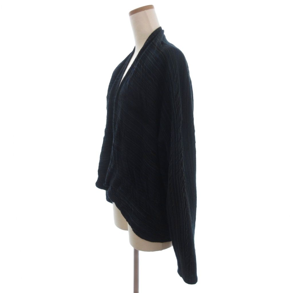 【中古】ヨーガンレール JURGEN LEHL カーディガン ノイズボーダー J0141UJ111 黒 ブラック ブルー系 M レディース ヨーガンレール JURGEN LEHL カーディガン ノイズボーダー J0141UJ111