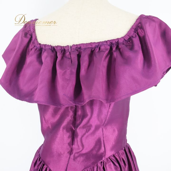 フラダンス 衣装 ワンピース ドレス パープル系 アロハエミカ