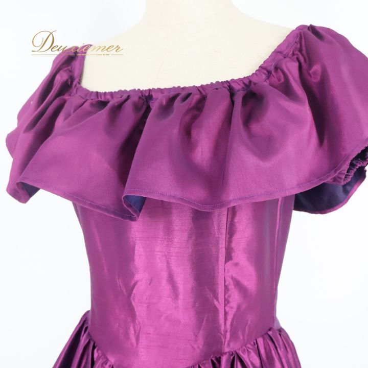 フラダンス 衣装 ワンピース ドレス パープル系 アロハエミカ