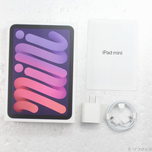 中古品〕 iPad mini 第6世代 64GB パープル MK7R3J／A Wi-Fi【276
