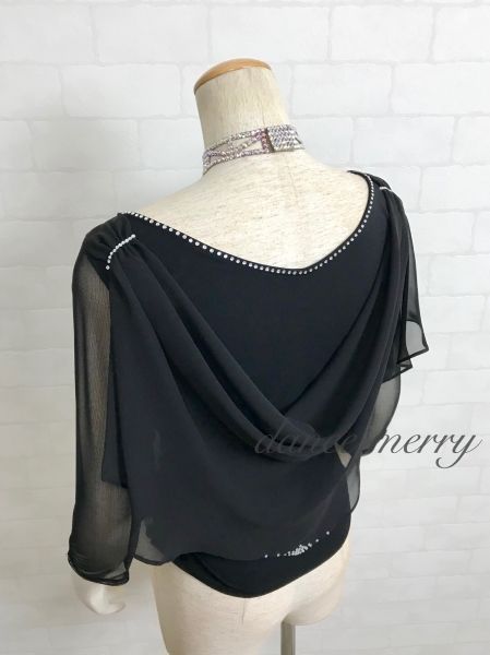 MERRY】新品 社交ダンス ツーピース 黒 セットアップ パーティ