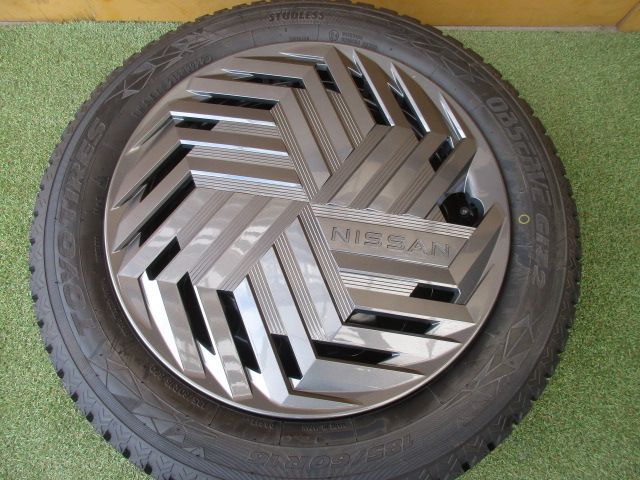 【値下げ中】日産純正スチール　ノート185/60R16　スタッドレス４本SET 中古】 送料込み 日産純正スチール ノート 185/60R16 スタッドレス