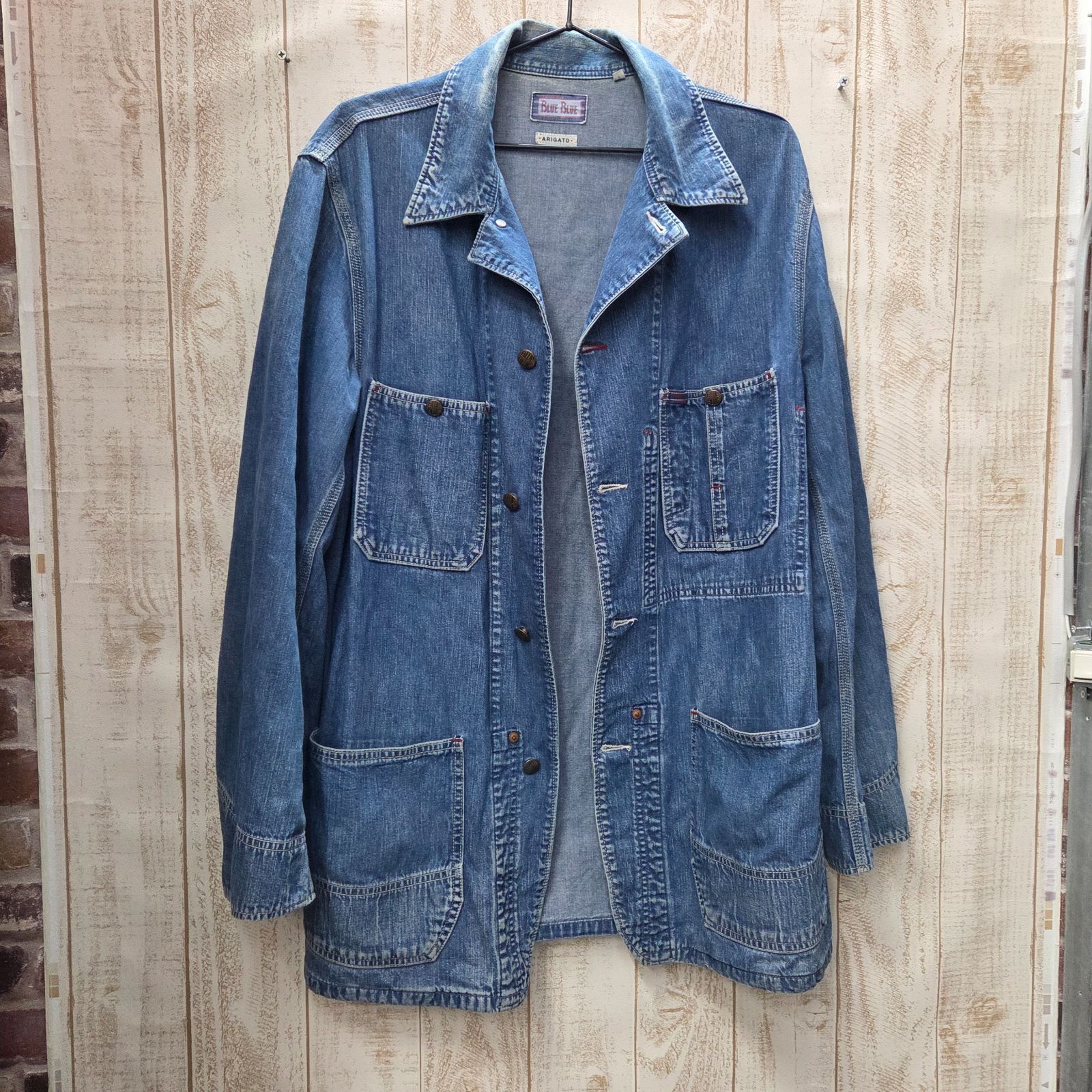 Blue Blue ★デニムカバーオール★ARIGATO Mサイズ 11 S00356 BLUE BLUE ブルーブルー カバーオール ARIGATO デニム L