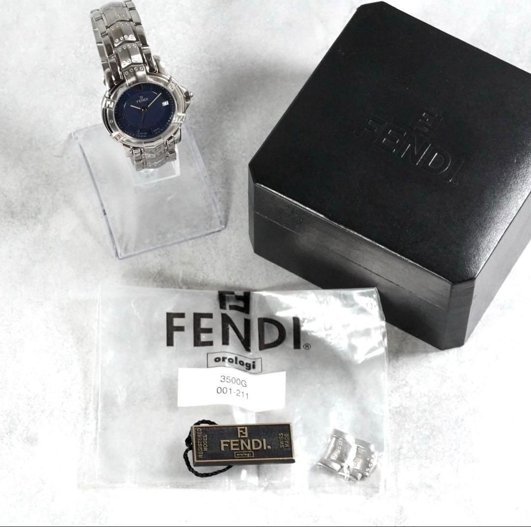 付属品完備】 FENDI フェンディ 3500G ズッカ FFロゴ 腕時計 ウォッチ
