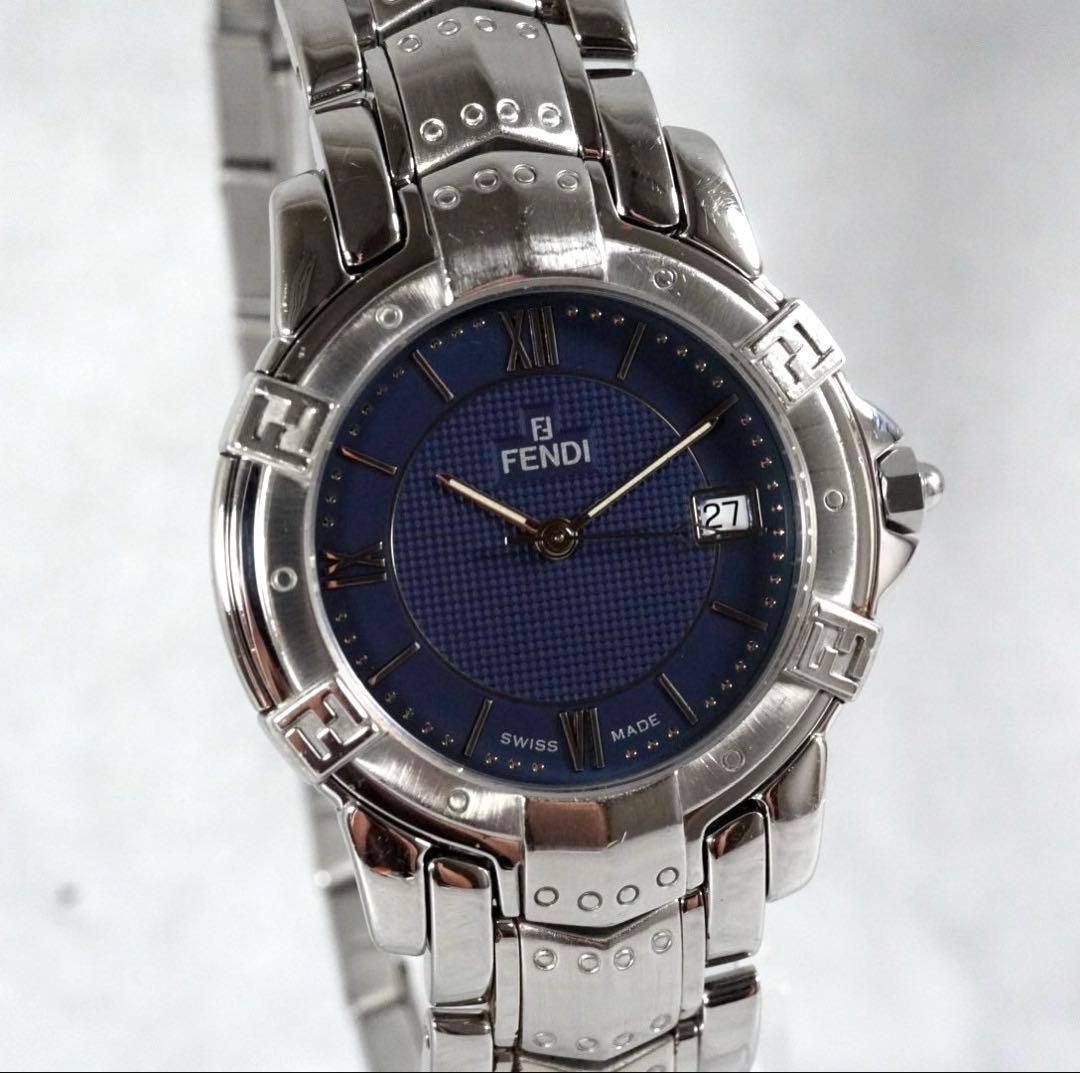 美品 FENDI フェンディ 3500G 腕時計 デイト FF ロゴ 稼働品 付属品完備】 FENDI フェンディ 3500G ズッカ FFロゴ 腕時計 ウォッチ