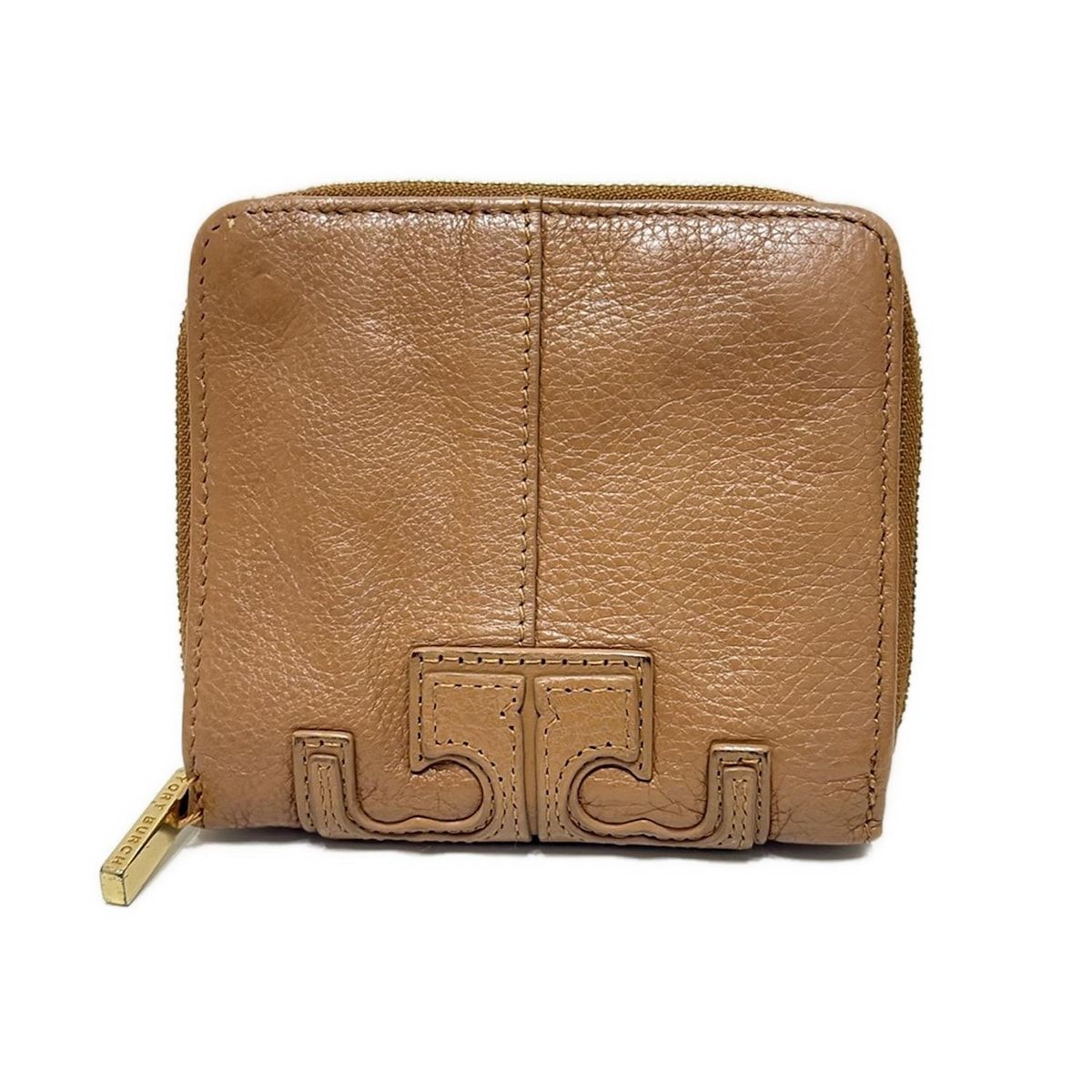 TORY BURCH トリーバーチ 2つ折り財布 - ブラウン レザー