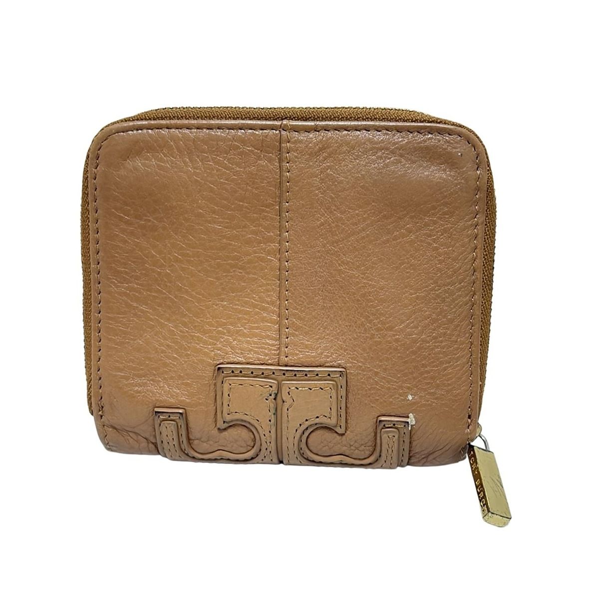 TORY BURCH トリーバーチ 2つ折り財布 ブラウン レザー