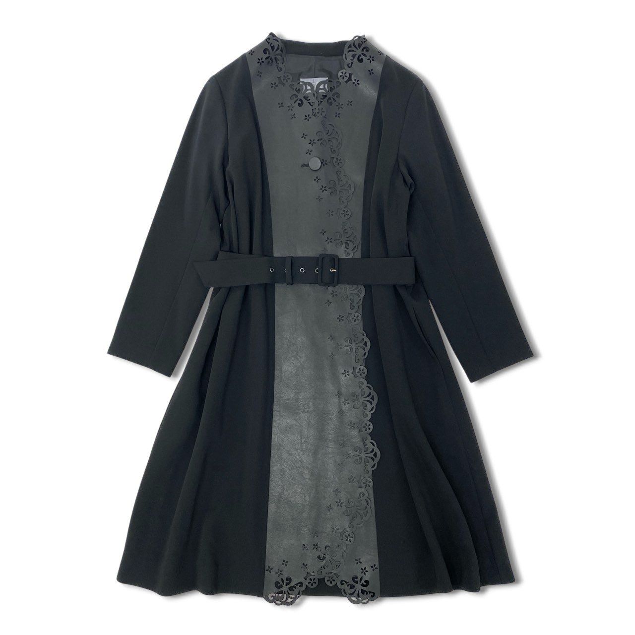 28k29 TOKUKO 1er VOL トクコプルミエヴォル レザー切替 ロングコート