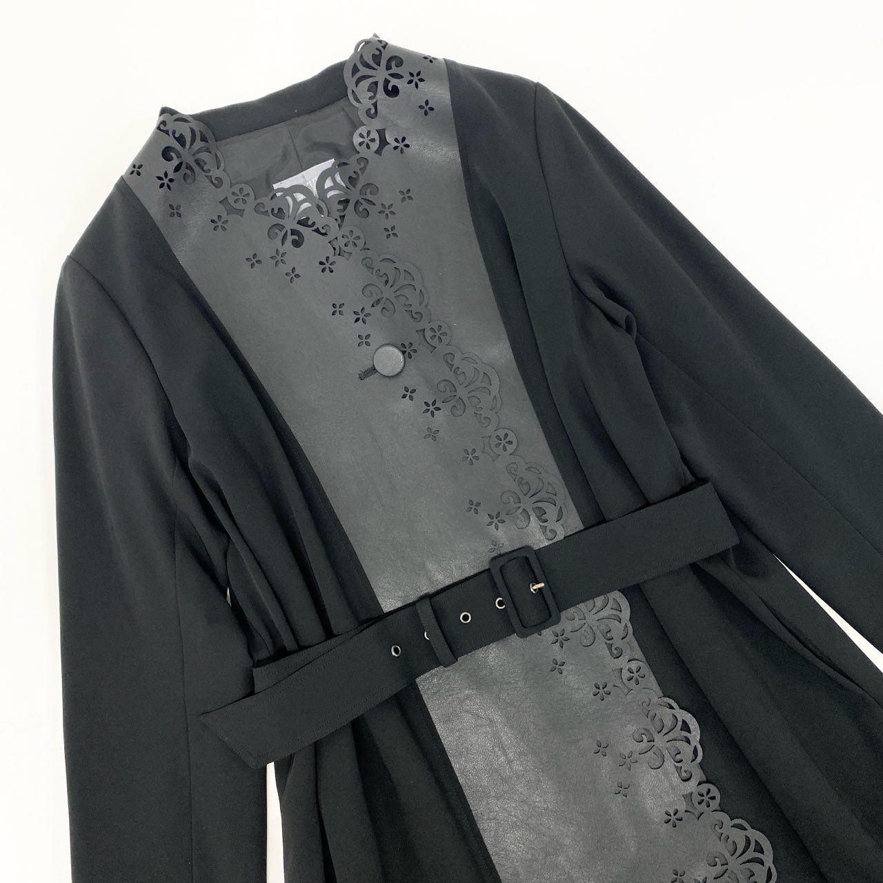 28k29 TOKUKO 1er VOL トクコプルミエヴォル レザー切替 ロングコート