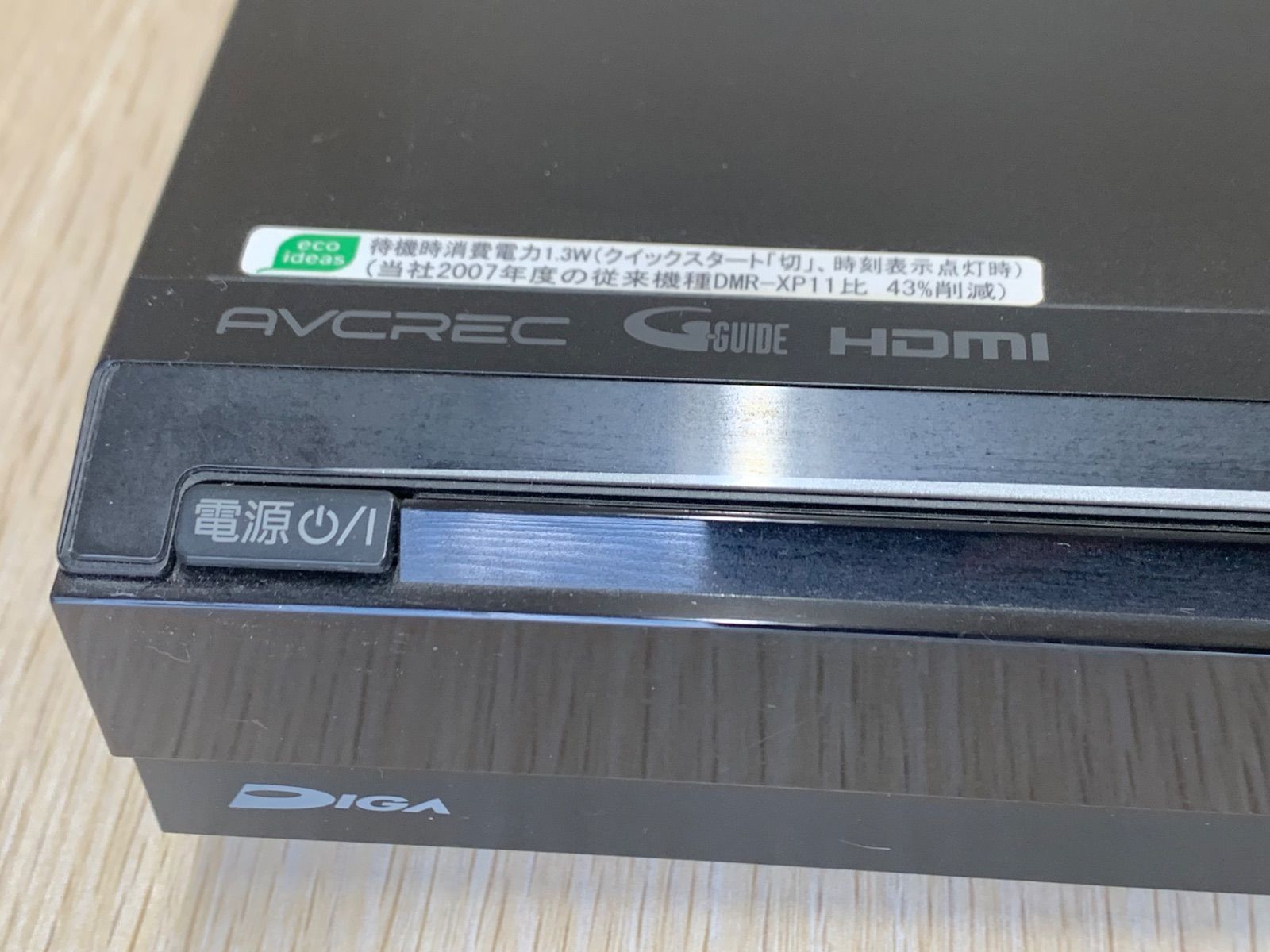 ジャンク品】Panasonic DMR-XE1 DIGA DVD/HDDレコーダー リモコン A728