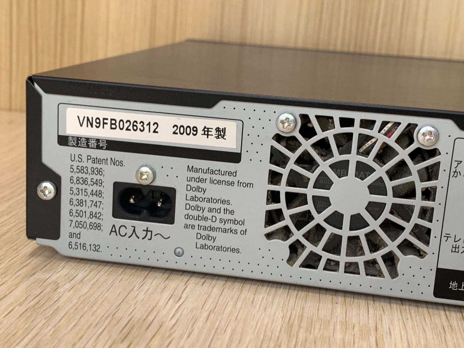 ジャンク品】Panasonic DMR-XE1 DIGA DVD/HDDレコーダー リモコン A728