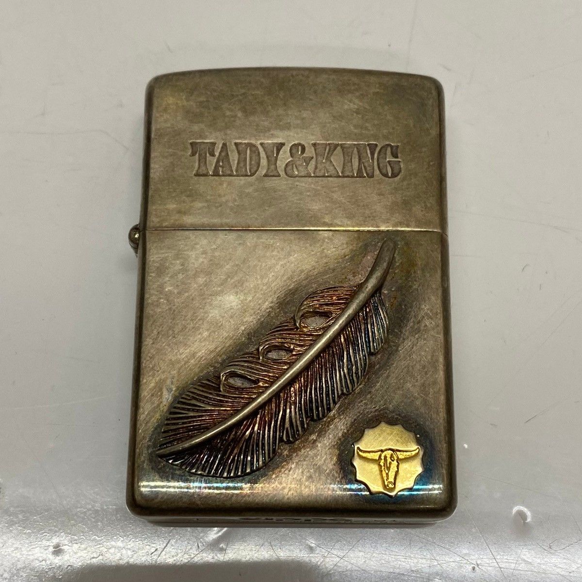 タディアンドキング TADY&KING Zippo シルバー フェザー ロングホーン
