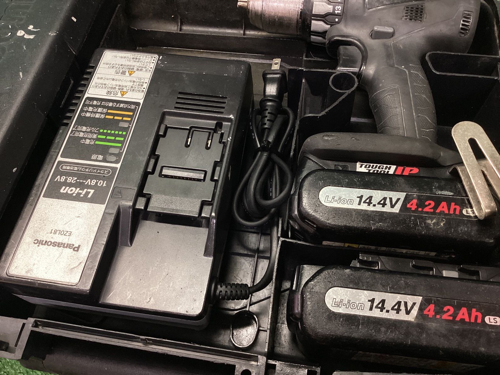 Panasonic パナソニック 14.4 18 v充電ドリルドライバー 黒 -B