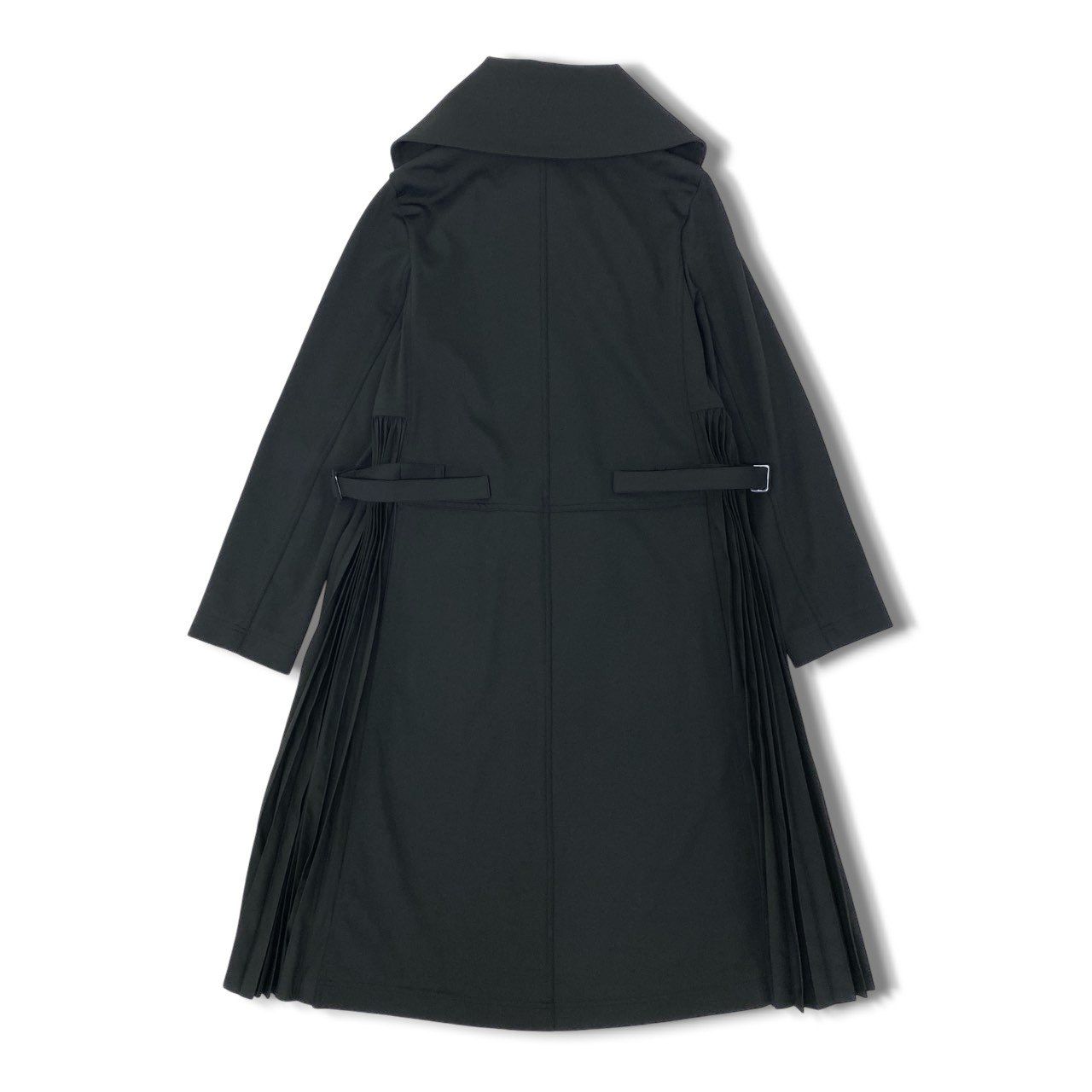 トクコプルミエヴォル 薄手コート ロング丈 フリル アウター グリーン M 28k29《美品》 TOKUKO 1er VOL トクコプルミエヴォル プリーツ切替