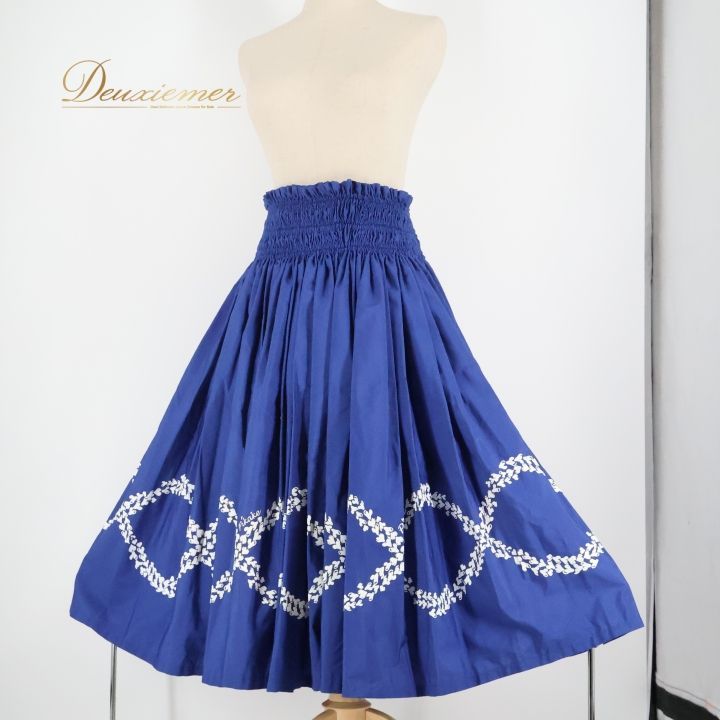 フラダンス 衣装 パウスカート ブルー系 パンドール 日本製 ハワイアン