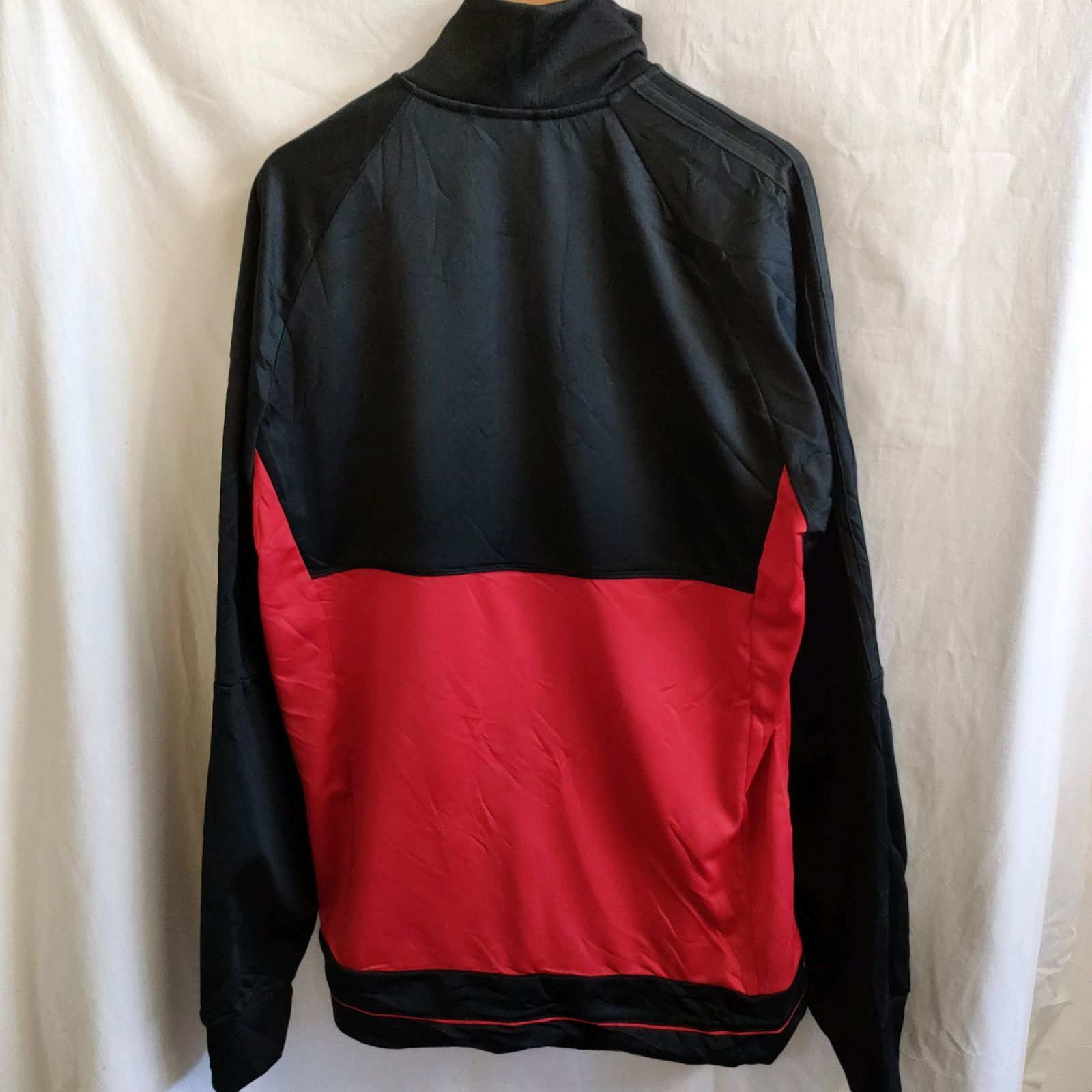 アディダス adidas ブラック レッド 黒 赤 ジャージ Mサイズ - メルカリ