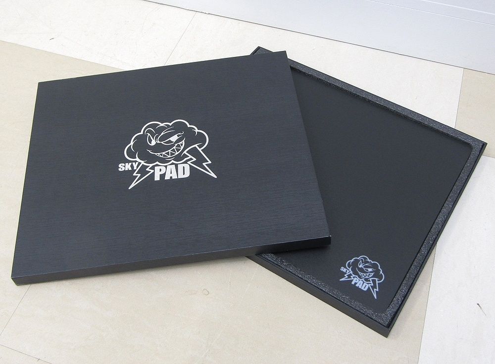 SKY PAD 3.0 ゲーミングガラスマウスパッド eスポーツマウスパッド ラージサイズ 黒 ロゴバージョン