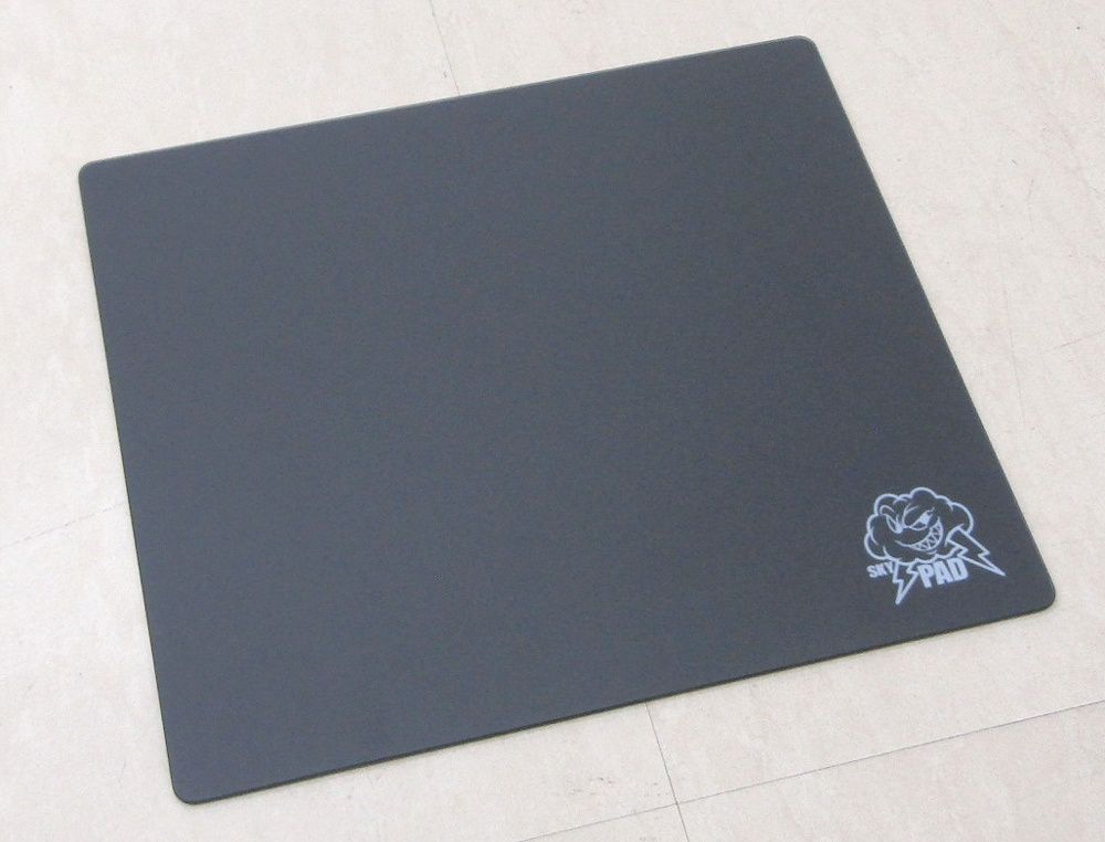 SKY PAD 3.0 ゲーミングガラスマウスパッド eスポーツマウスパッド ラージサイズ 黒 ロゴバージョン