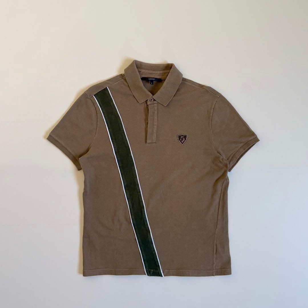 GUCCI 2008 ss Logo Patch S Polo Shirt