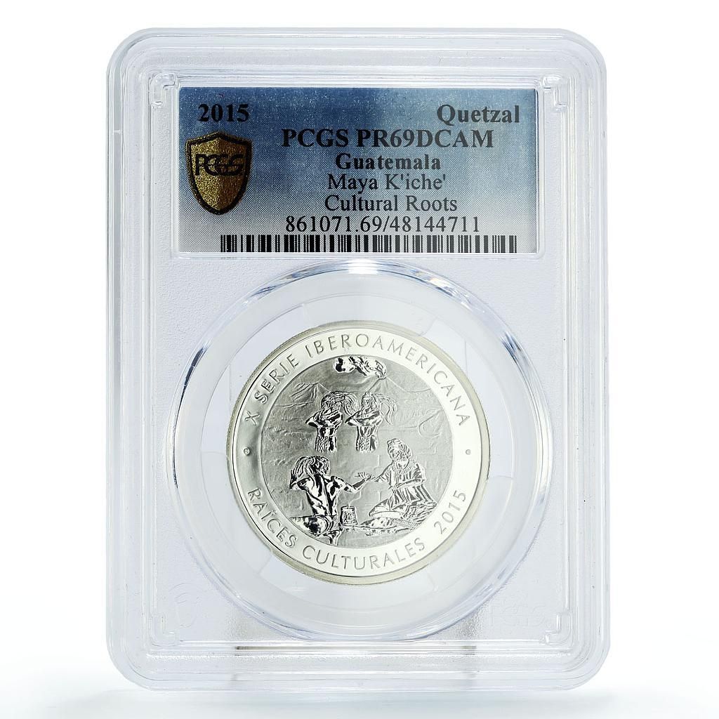 グアテマラ1900年　1レアル白銅硬貨　ペンダントトップ　レアビンテージ グアテマラ 1ケツァル 文化的ルーツ キチェ族 PR69 PCGS 銀貨 2015年