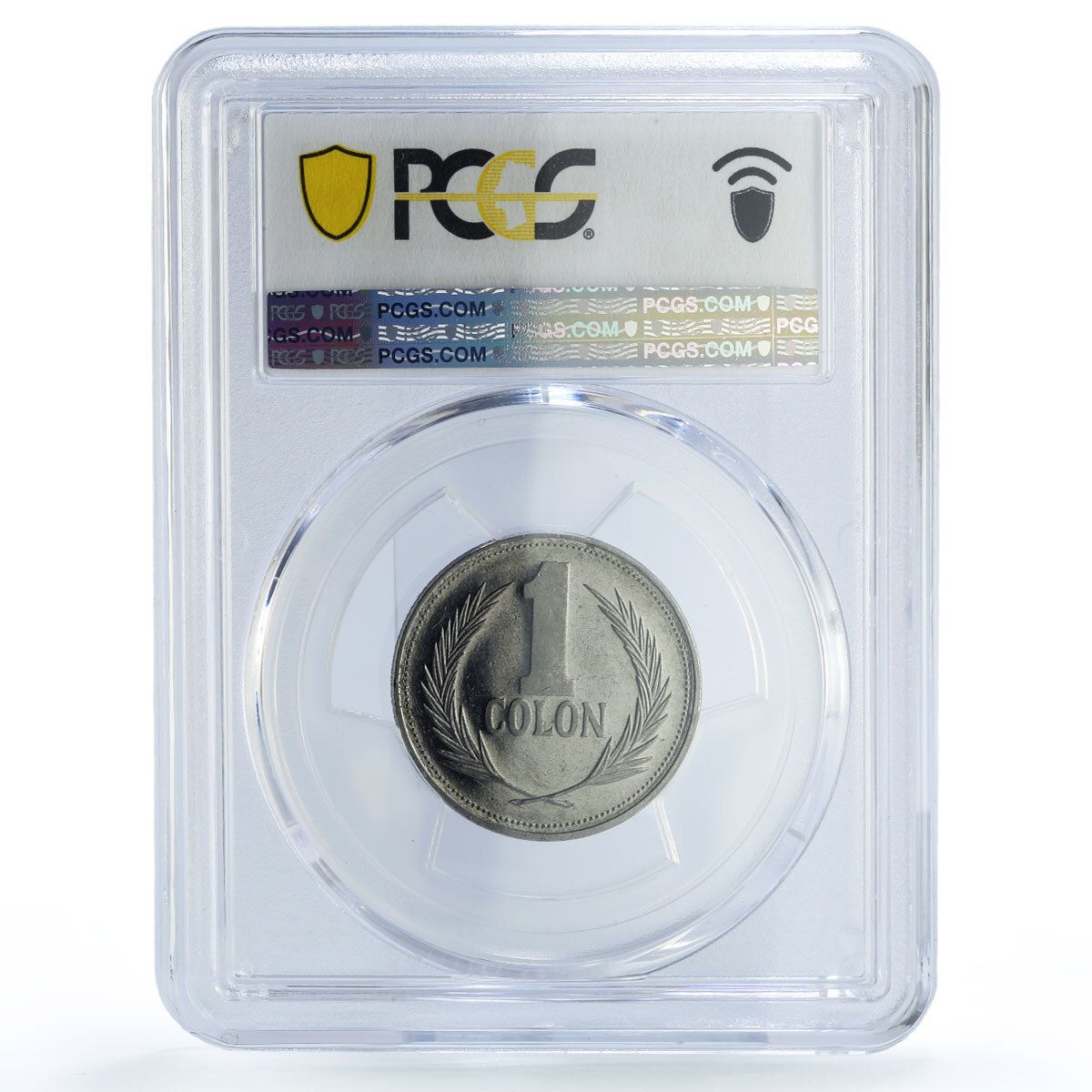 エルサルバドル 1コロン共和国貨幣 コロンブ KM 156 PR 63 PCGS スチールコイン 1988年