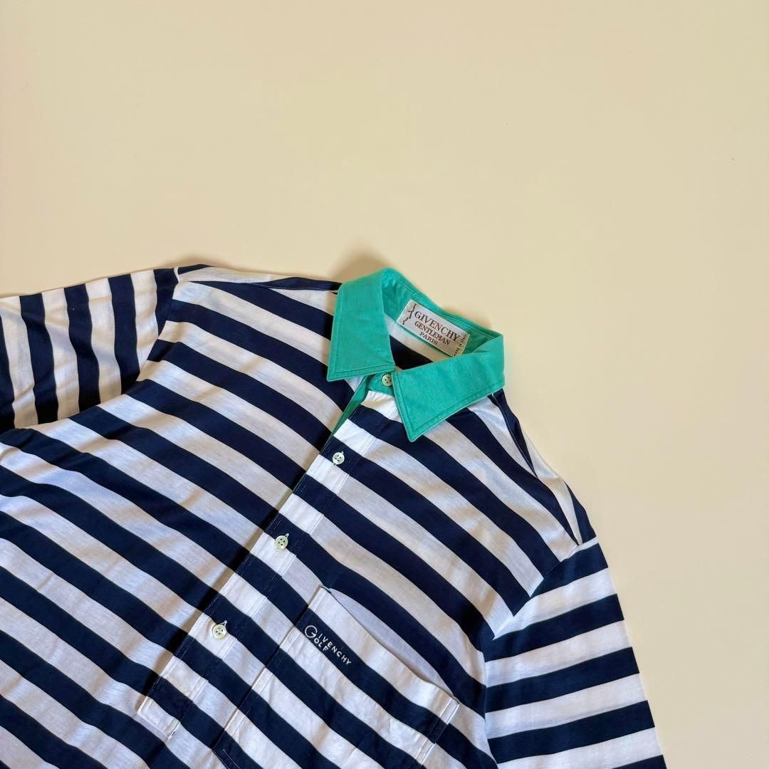 GIVENCHY】1980s Striped S/S Polo Shirt