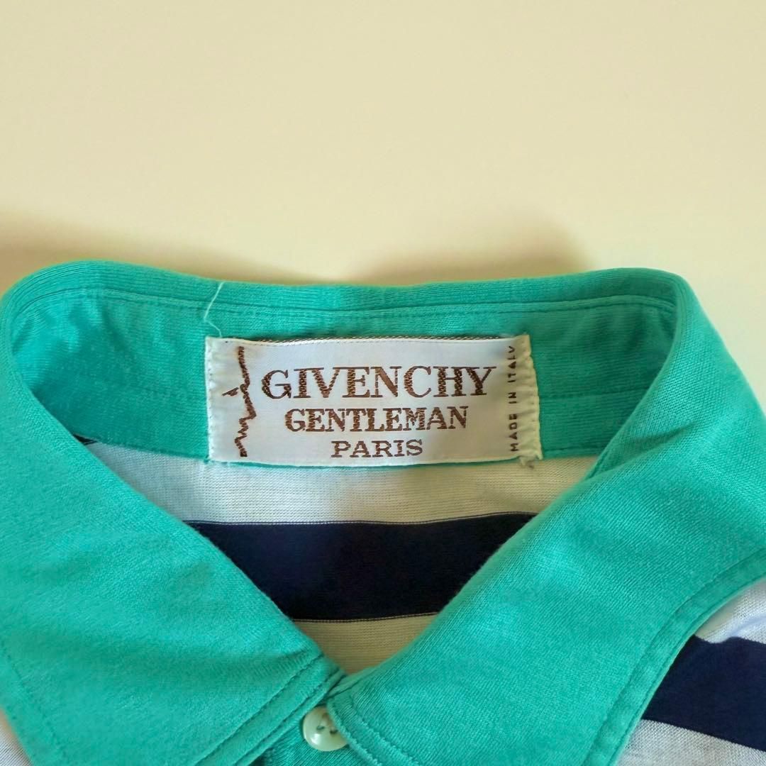 GIVENCHY】1980s Striped S/S Polo Shirt