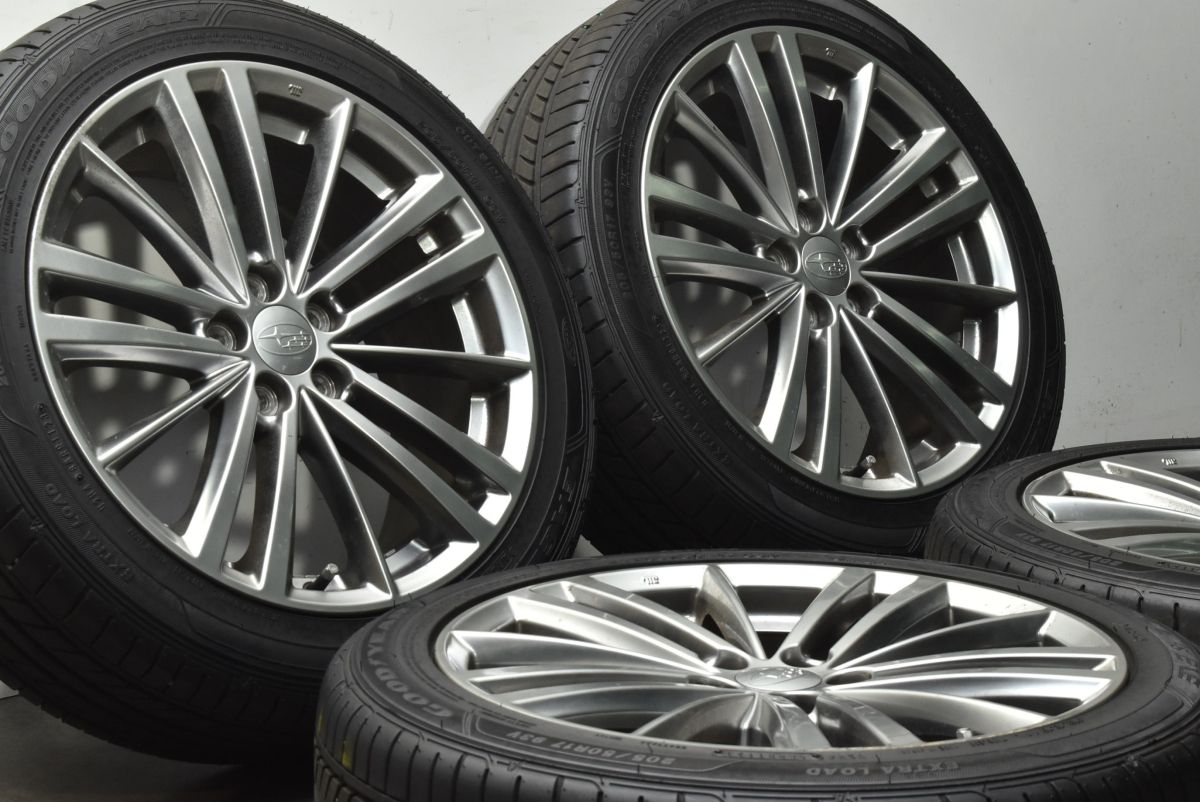 バリ溝 スバル インプレッサスポーツ ハイブリッド 17 in 7 J 48 PCD 100 製 グッドイヤー イーグルLS EXE 205 50 R