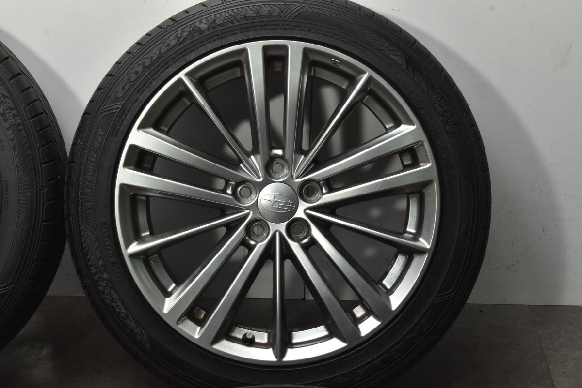  バリ溝 スバル インプレッサスポーツ ハイブリッド 17 in 7 J 48 PCD 100 製 グッドイヤー イーグルLS EXE 205 50 R 17インチ タイヤ ホイールセット