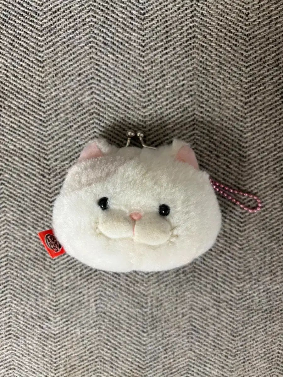 AMUSE 白 猫 ぬいぐるみ コインケース キーホルダー