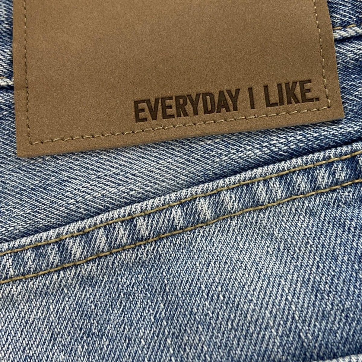  I LIKE エブリデイアイライク ジーンズ サイズ36 S レディース ライトブルー フルレングス ストレートデニム デニム ジーンズ
