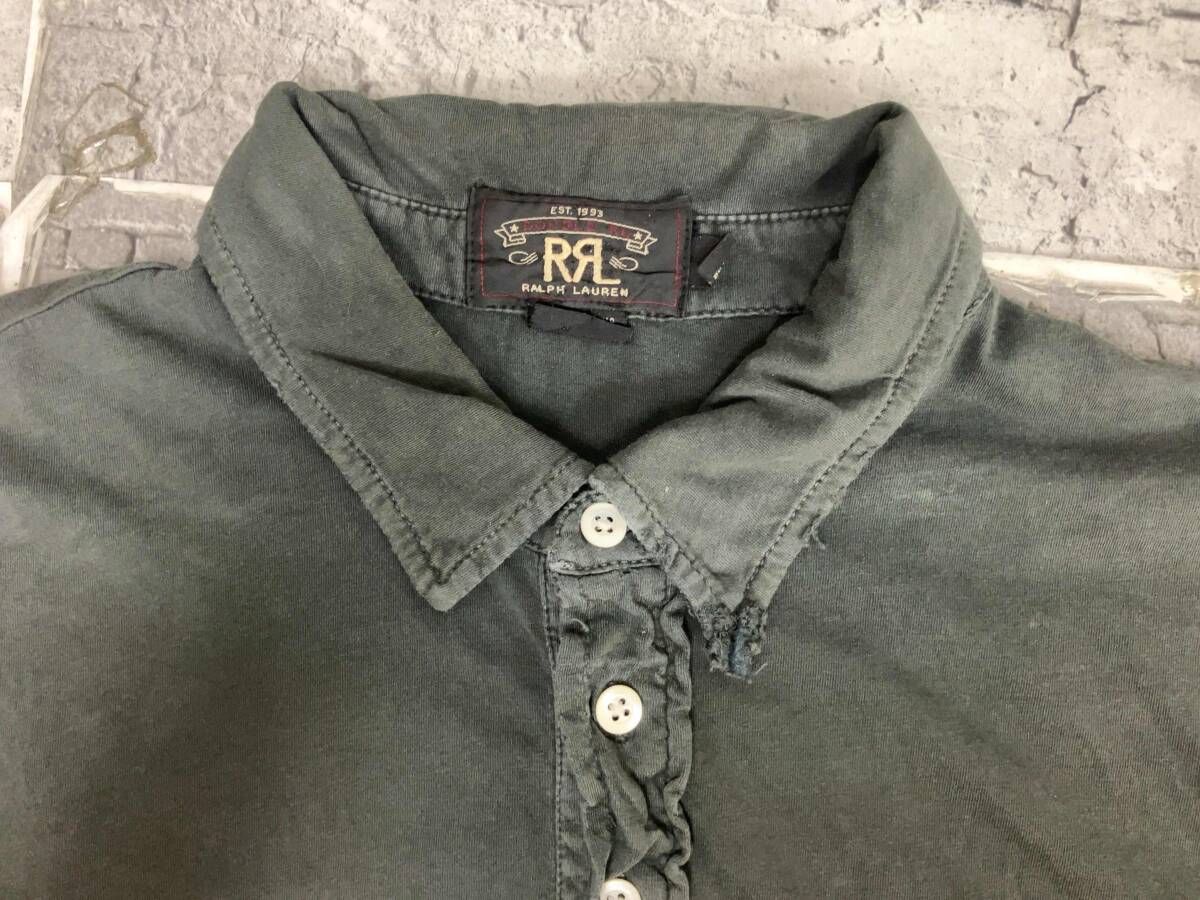 RRL ダブルアールエル 半袖ポロシャツ ブラック Lサイズ - メルカリ