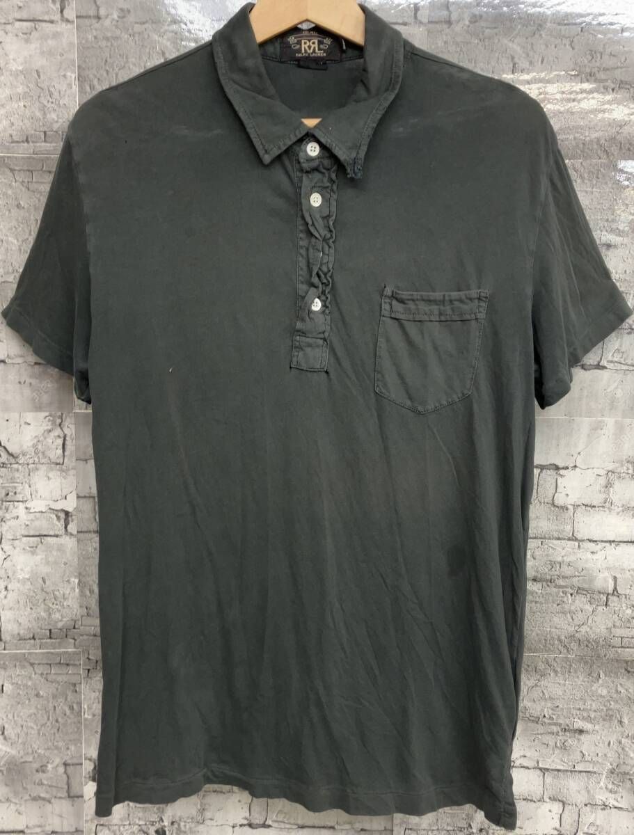 RRL ダブルアールエル 半袖ポロシャツ ブラック Lサイズ - メルカリ