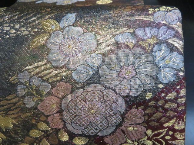 a 2504-14 袋帯 正絹 着物 辻ヶ花