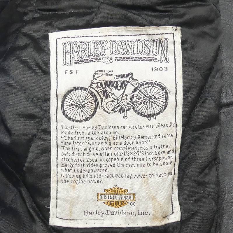 HARLEY DAVIDSON 高品質 ハーレーダビッドソンライダースジャケット 本