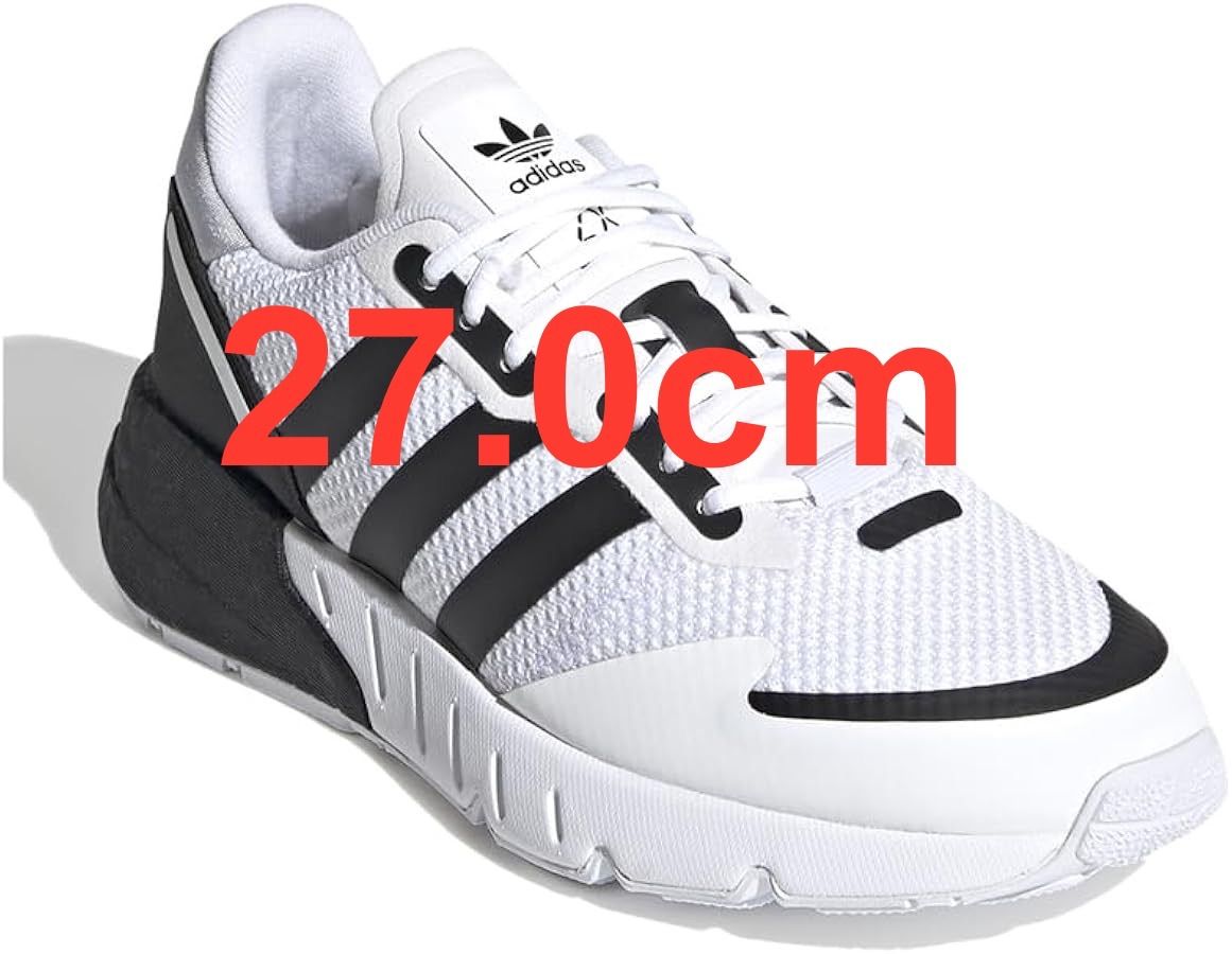 k☆ adidas】Zx 1K Boost スケートシューズ、ホワイト&ブラック 27.0cm