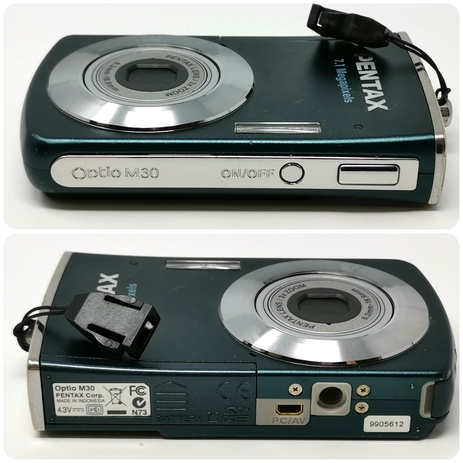 ペンタックス Optio M30 ネイビー デジカメ バッテリーないため動作