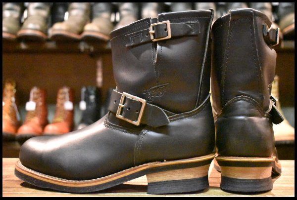 8D 美品 08年】レッドウィング 2976 ショート エンジニア 黒 ブラック