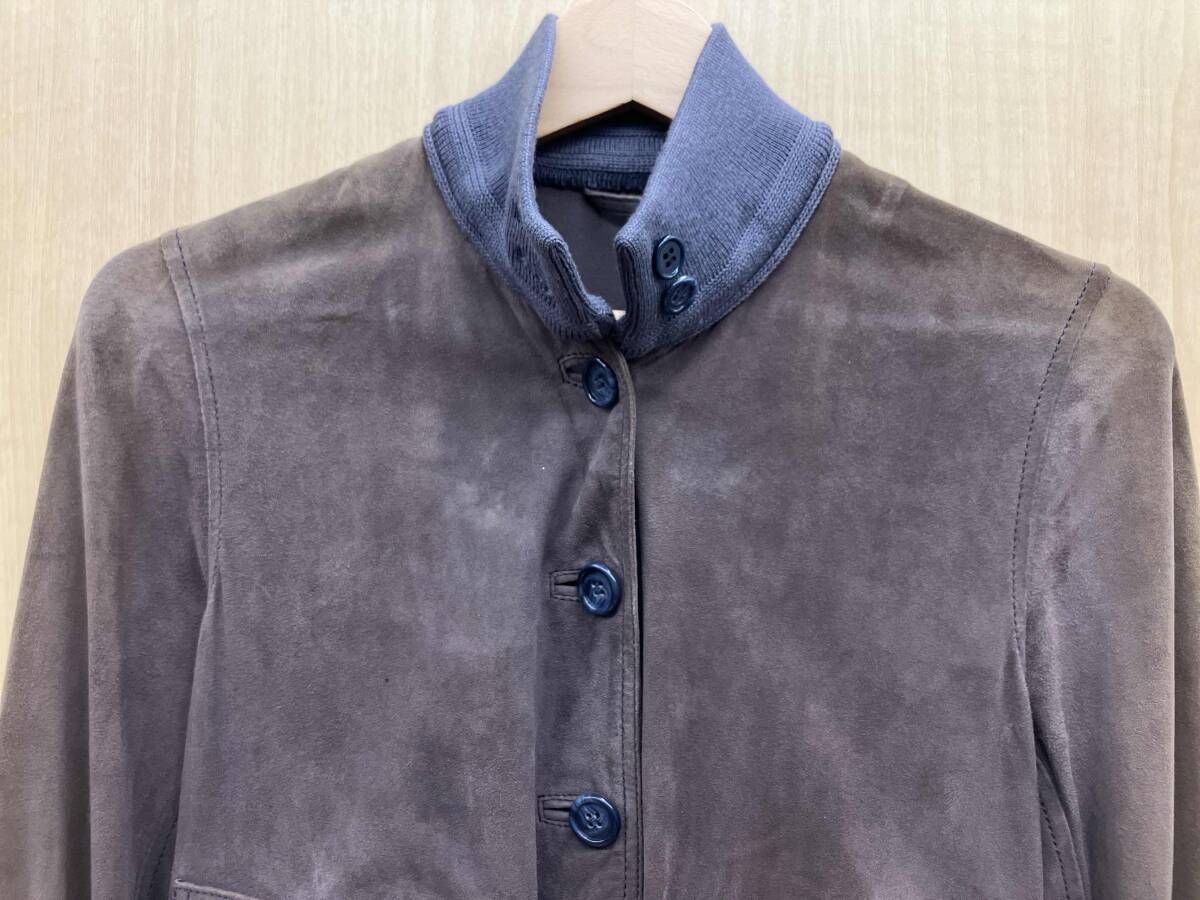ヴァルスタリーノ ドライビングブルゾン ゴートスエード ブラウン サイズ40