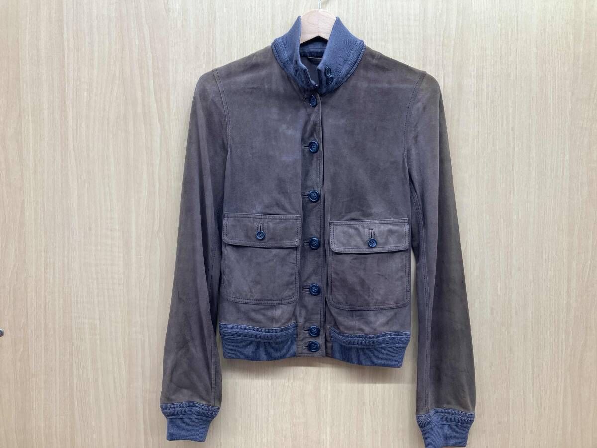 ヴァルスタリーノ ドライビングブルゾン ゴートスエード ブラウン サイズ40