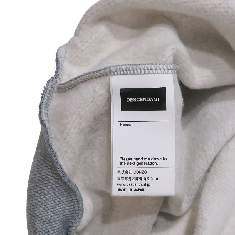 新品 DESCENDANT ディセンダント 24AW STERN CREW NECK 242ATDS-CNM02S
