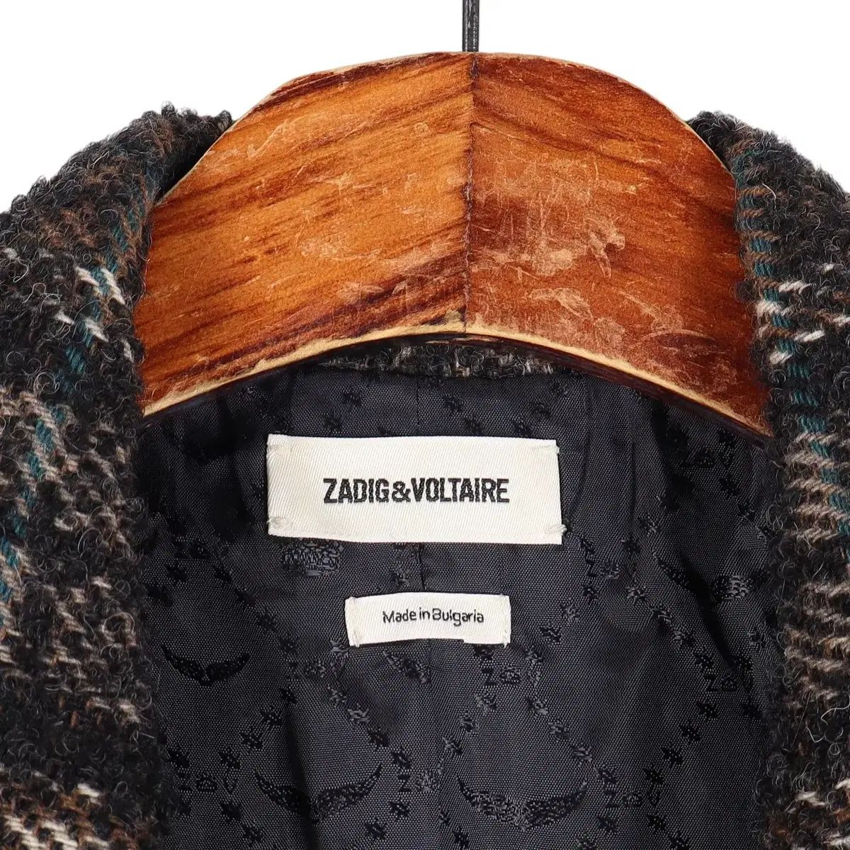 お早めにザディグエヴォルテール ツイードコート ZADIG&VOLTAIRE ザディグ・エ・ヴォルテール アルパカ ブレンド 隠し