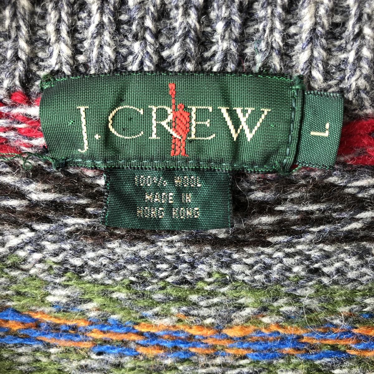 古着 90年代 ジェイクルー J.Crew フェアアイル柄 カラーネップ ウール