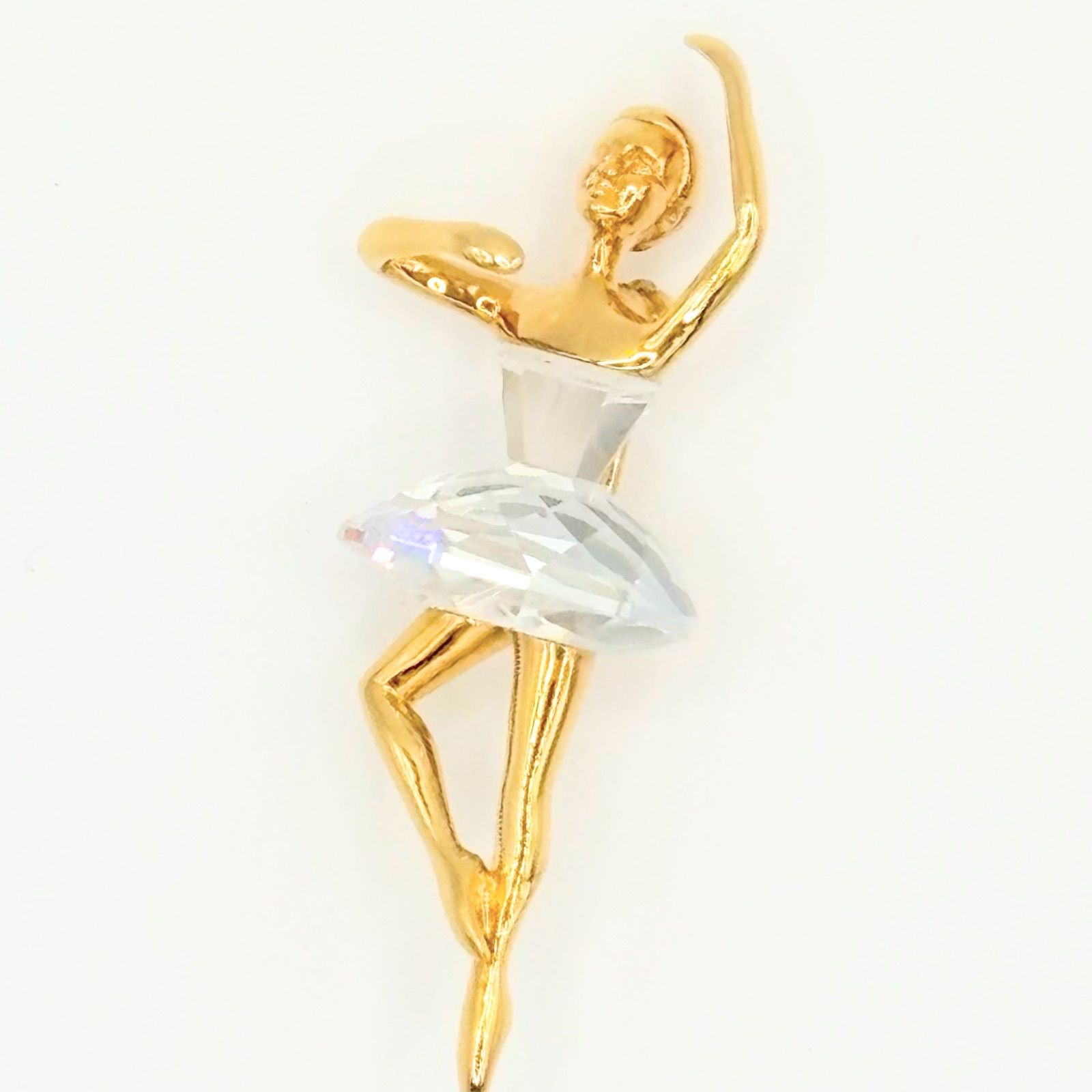 美品□ SWAROVSKI スワロフスキー バレリーナ ピンブローチ ピンバッジ