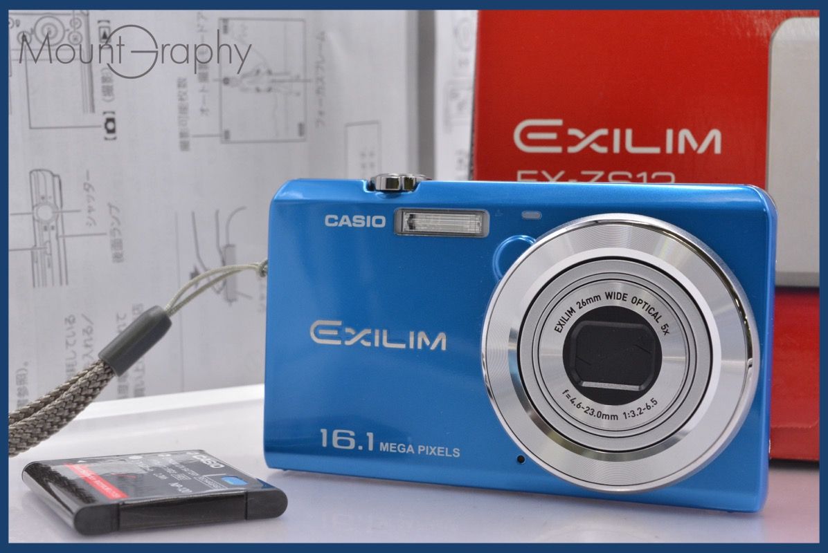 ☆極上美品☆ カシオ CASIO EXILIM EX-ZS12 5x 元箱、バッテリー、取扱